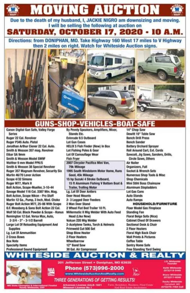 October 17 2020 auction