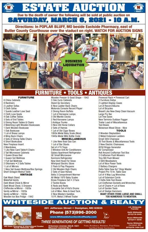 March 6 2021 auction
